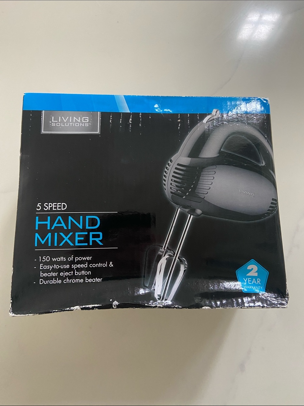 Gray 5-Speed Hand Mixer